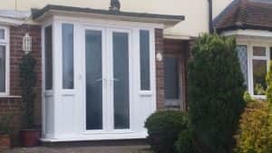 White Double Front Door